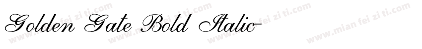 Golden Gate Bold Italic字体转换